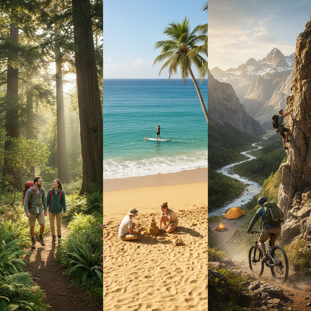 Outdoors: parks, beaches, and adventures