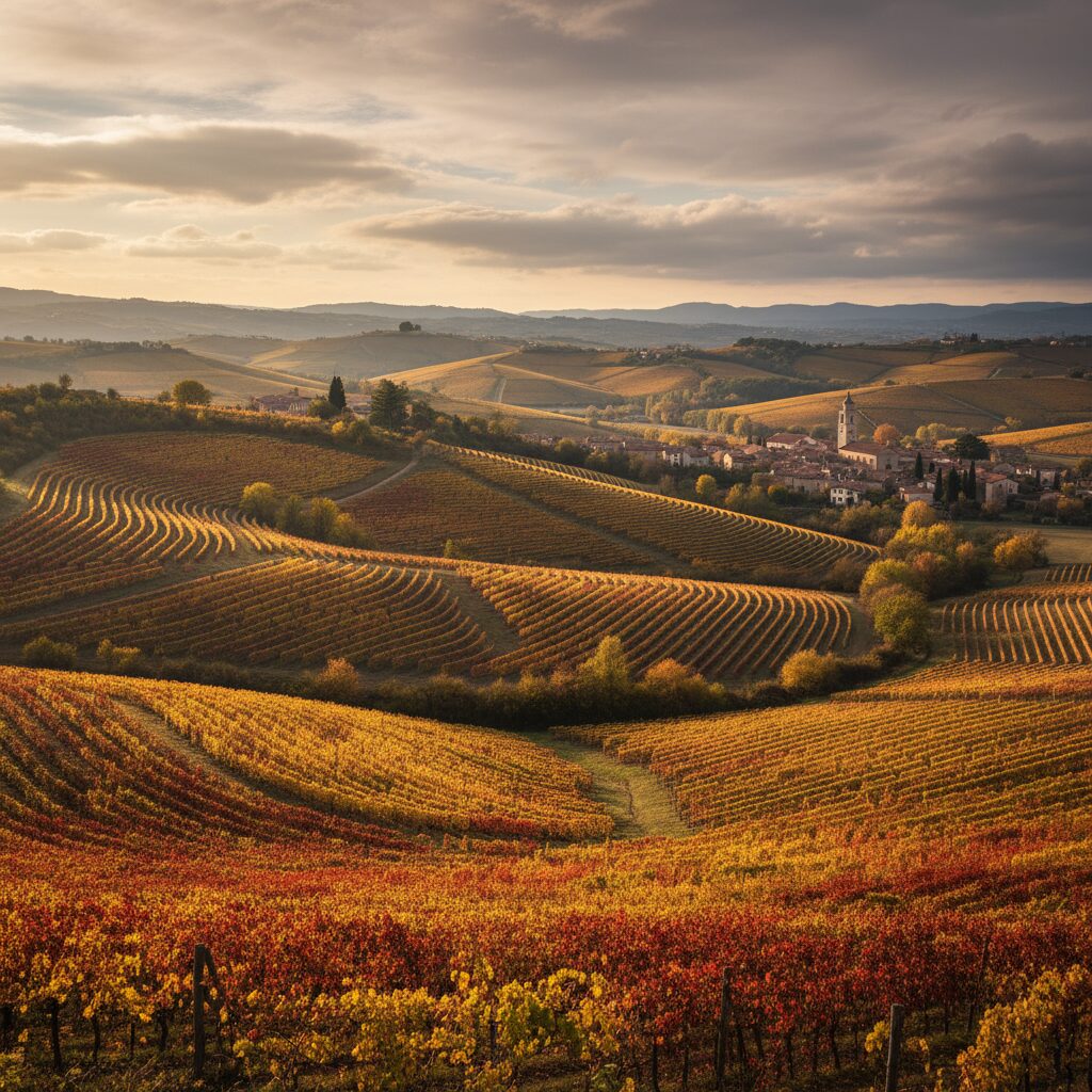 The vineyards of Barolo that draw perfect geometries on the hills