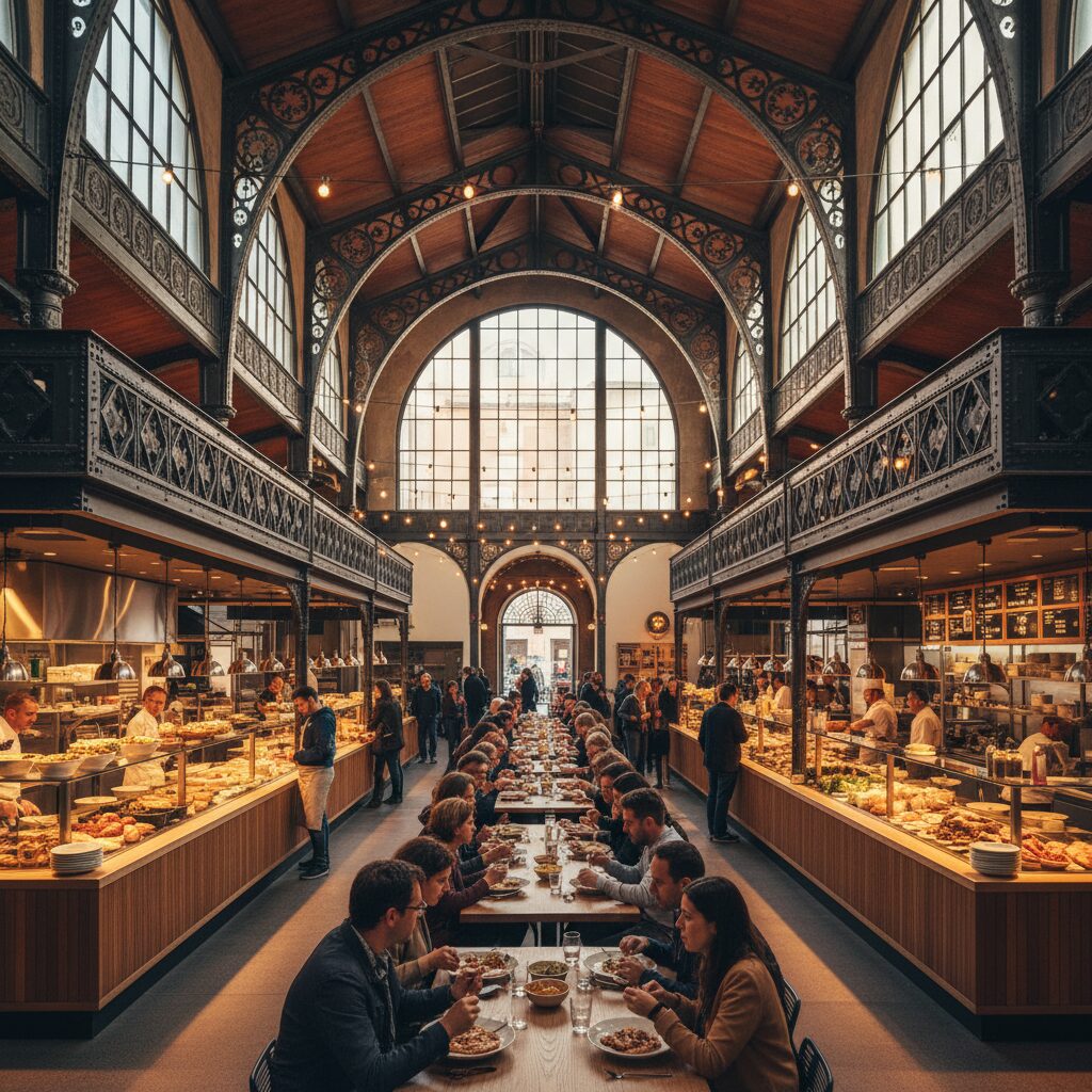 Il MOG, la food hall moderna al piano superiore del Mercato Orientale di Genova