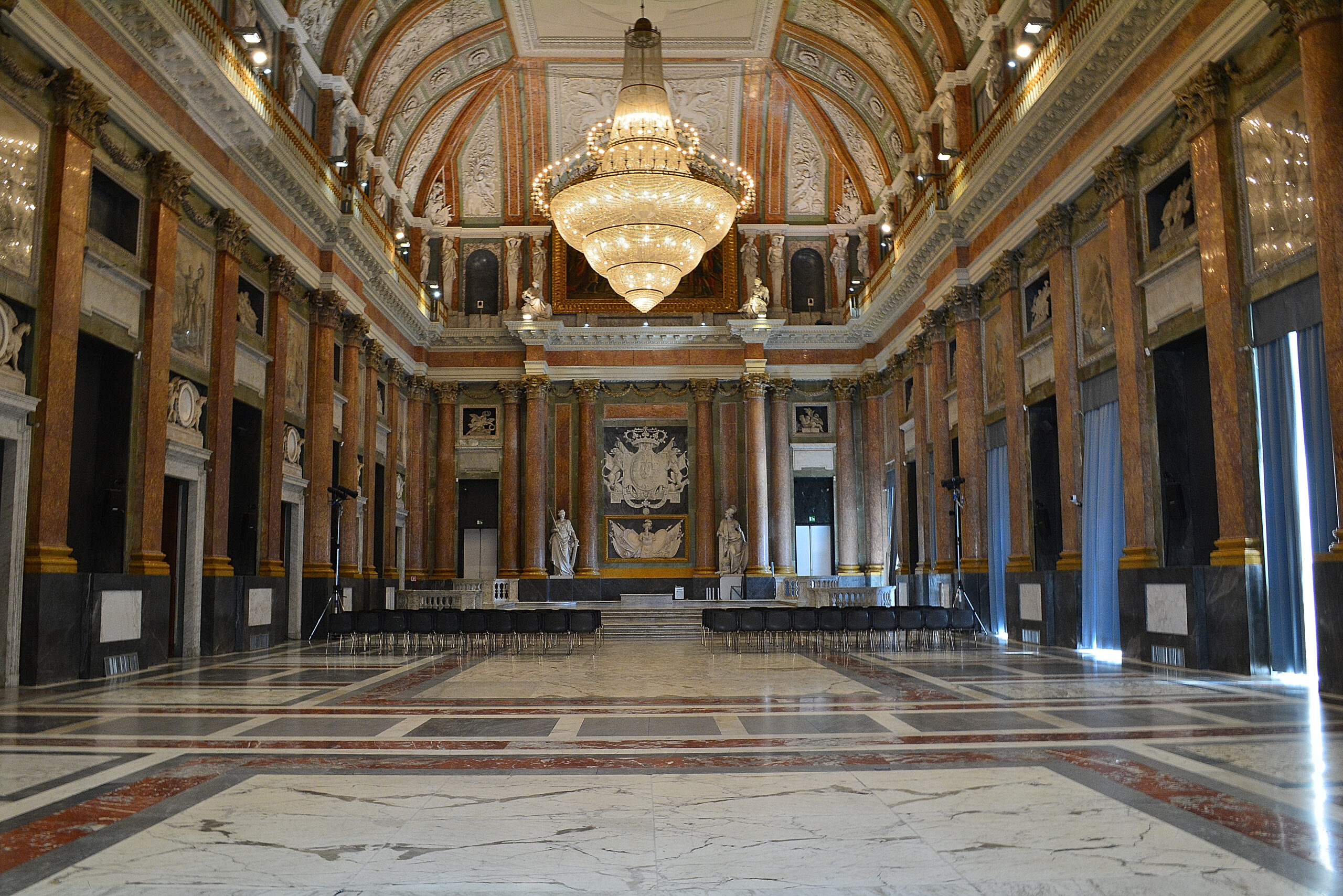 La Sala del Maggior Consiglio di Palazzo Ducale a Genova