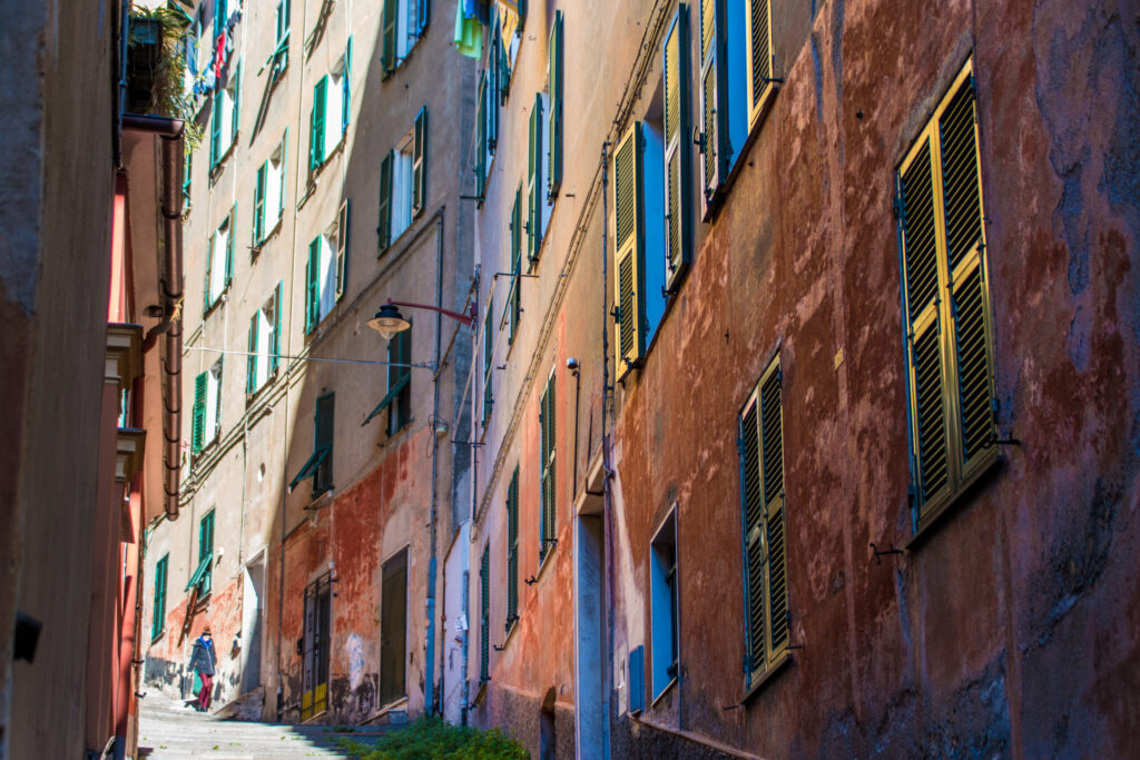Colorful facades of Genoa's historic center, a destination for growing tourist flows