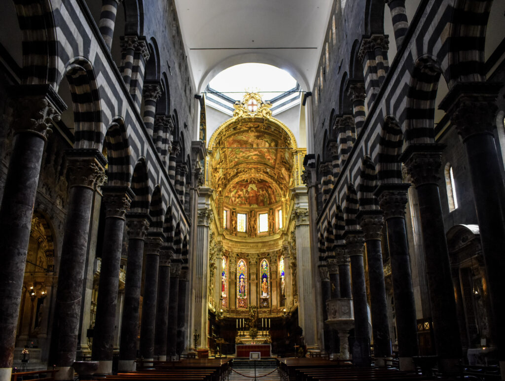 Interior of the Cathedral of San Lorenzo in Genoa