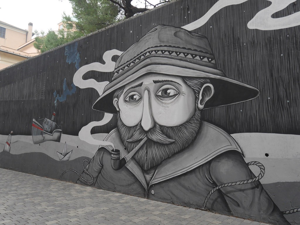 Il murales del marinaio a Sampierdarena, Genova